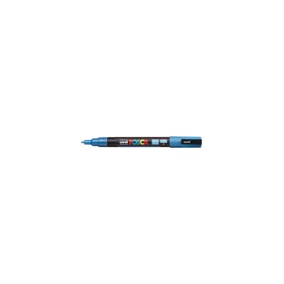 Dekormarker 0,9-1,3mm, Uni-Posca PC-3ML csillámló világoskék