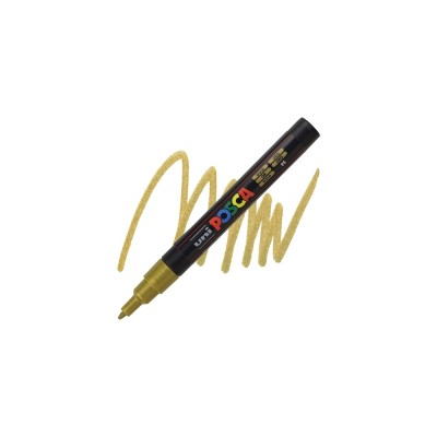 Dekormarker 0,9-1,3mm, PC-3M Uni Posca arany