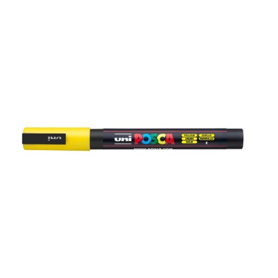Dekormarker 0,9-1,3mm, Uni Posca PC-3M sárga
