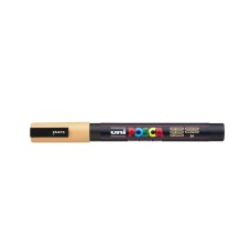 Dekormarker 0,9-1,3mm, Uni Posca PC-3M világos narancs