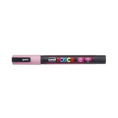 Dekormarker 0,9-1,3mm, Uni-Posca PC-3ML csillámló rózsaszín