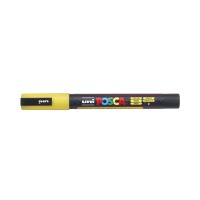 Dekormarker 0,9-1,3mm, Uni-Posca PC-3ML csillámló sárga
