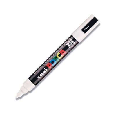 Dekormarker 1,8-2,5mm, Uni Posca PC-5M fehér Dekormarker 1,8-2,5mm, Uni Posca PC-5M fehér