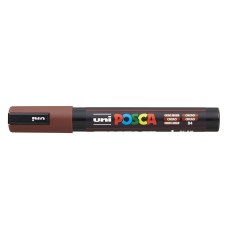 Dekormarker 1,8-2,5mm, Uni Posca PC-5M kakaó