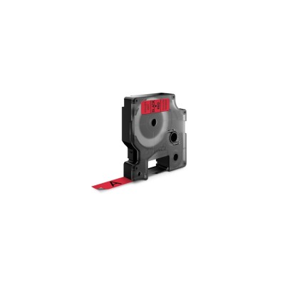 Feliratozógép szalag Dymo D1 S0720570/45017 12mmx7m, ORIGINAL, fekete/piros