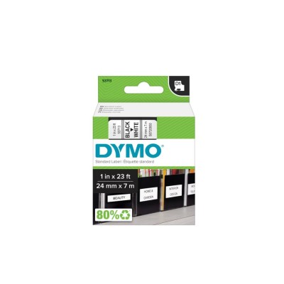 Feliratozógép szalag Dymo D1 S0720930/53713 24mmx7m, ORIGINAL, fekete/fehér Feliratozógép szalag Dymo D1 S0720930/53713 24mmx7m, ORIGINAL, fekete/fehér