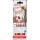 Ecsetirón porcelán marker 1-4mm, kerek Edding 4200/6, 6 warm klf.szín
