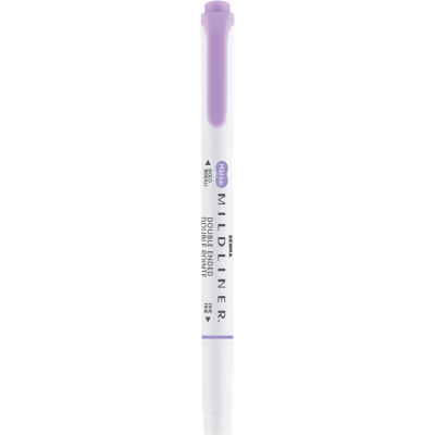 Ecsettol kétvégű Zebra Mildliner Cool & Refined, lila