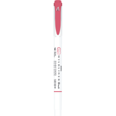 Ecsettol kétvégű Zebra Mildliner Cool & Refined, piros