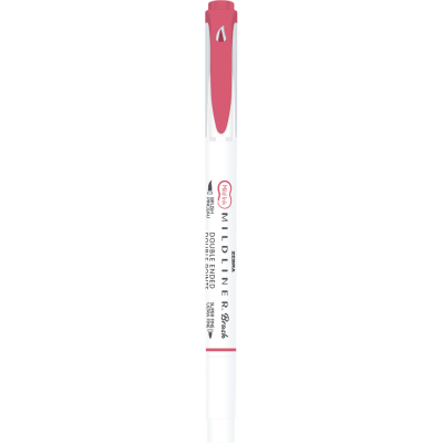 Ecsettol kétvégű Zebra Mildliner Cool & Refined, piros
