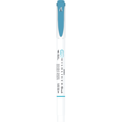 Ecsettol kétvégű Zebra Mildliner Warm, füstkék