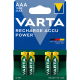 Elem tölthető akku AAA mikro 1000 mAH Power 4 db/csomag, Varta