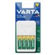 Elemtöltő, akku Plug töltő + 4 db AA 2100 mAH Varta