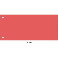 Elválasztócsík, 24x10,5 cm, 100 db/csomag PP Economix piros