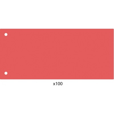 Elválasztócsík, 24x10,5 cm, 100 db/csomag PP Economix piros