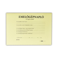 Emelőgépnapló 24 lapos A/5 fekvő D.E.938