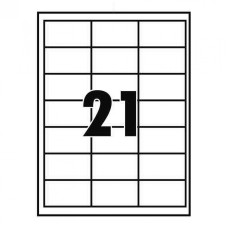 Etikett címke, 63,5x38,1mm, 100 lap, 21 címke/lap