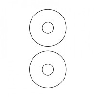 Etikett címke, CD-hez 117mm100 lap, 2 címke/lap