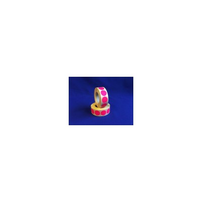 Etikett címke, 20mm, körcímke tekercses, 1000 címke/tekercs fluo pink