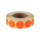 Etikett címke, 20mm, körcímke tekercses, 1000 címke/tekercs fluo piros