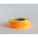 Etikett címke, 20mm, körcímke tekercses, 1000 címke/tekercs fluo narancs