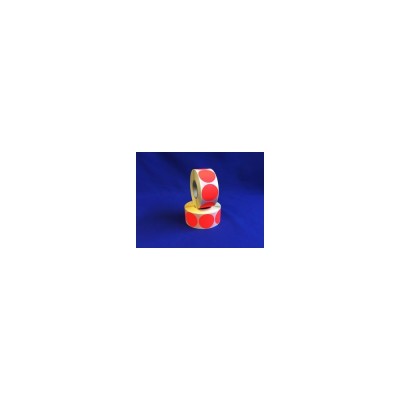 Etikett címke, 38mm, körcímke tekercses, 1000 címke/tekercs fluo piros Etikett címke, 38mm, körcímke tekercses, 1000 címke/tekercs fluo piros