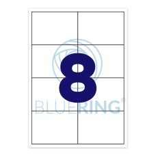 Etikett címke, 99,1x67,7mm, 100 lap, 8 címke/lap Bluering