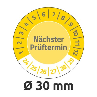 Etikett címke, o30mm, eltávolíthatatlan 8 címke/ív, 10 ív/doboz, Avery sárga