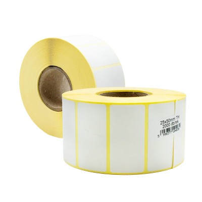 Etikett thermo 25x50mm, tekercses 2000 címke/tekercs Bluering®