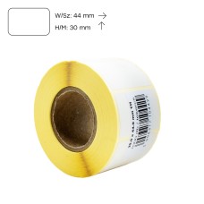 Etikett címke thermo, 30x44mm, tekercses, 1000 címke/tekercs fehér