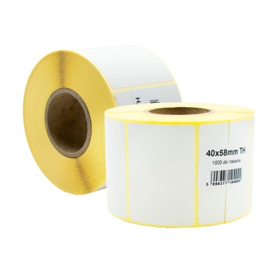 Etikett thermo 40x58mm, tekercses 1000 db/tekercs