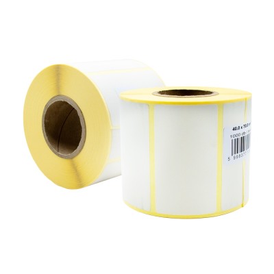 Etikett címke thermo, 40x70mm, tekercses, 1000 címke/tekercs fehér Etikett címke thermo, 40x70mm, tekercses, 1000 címke/tekercs fehér