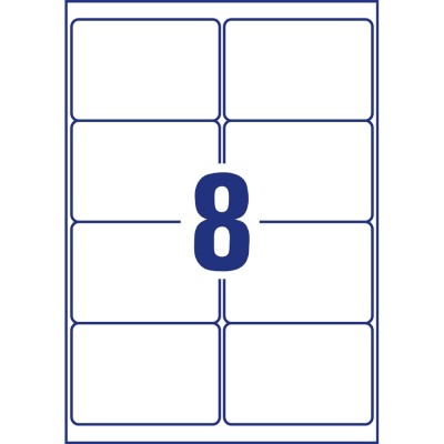 Etikett címke, 99,1 x67,7mm, ultra ellenálló 8 címke/ív, 10 ív/doboz, Avery fehér