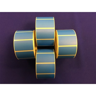 Etikett címke thermo, 25x45mm, tekercses, 1000 címke/tekercs kék