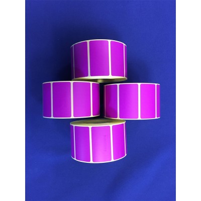 Etikett címke thermo, 25x45mm, tekercses, 1000 címke/tekercs lila