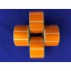 Etikett címke thermo, 25x45mm, tekercses, 1000 címke/tekercs narancs