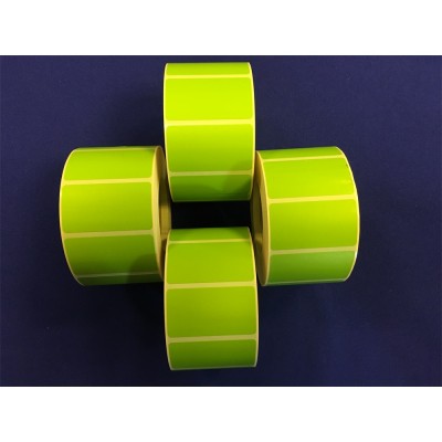 Etikett címke thermo, 25x45mm, tekercses, 1000 címke/tekercs zöld