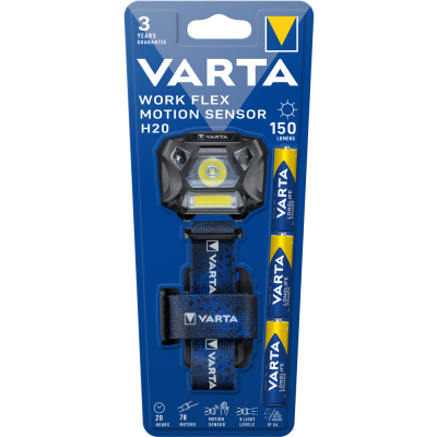 Fejlámpa H20 work flex motion sensor Varta