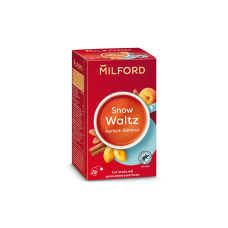 Fekete tea 20x2,5 g Milford, SNOW WALTZ sárgabarack-vanilia