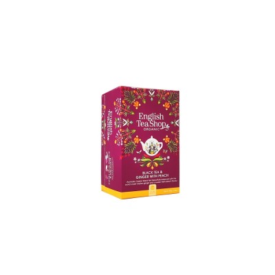 Fekete tea 20x2 g English Tea Shop 20, bio gyömbér, barack