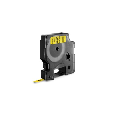 Feliratozógép szalag Dymo D1 S0720790/43618 6mmx7m, ORIGINAL, fekete/sárga