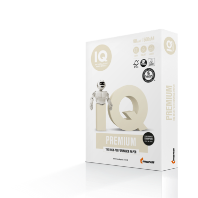 Másolópapír A4, 90g, IQ Premium 500ív/csomag