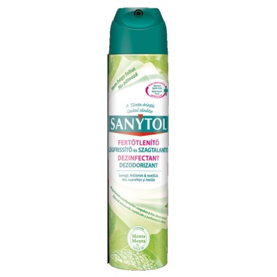 Fertőtlenítő légfrissítő 300 ml aerosol Sanytol Menta Fertőtlenítő légfrissítő 300 ml aerosol Sanytol Menta