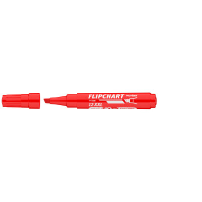 Flipchart marker vízbázisú 1-4mm, vágott Artip 12XXL piros