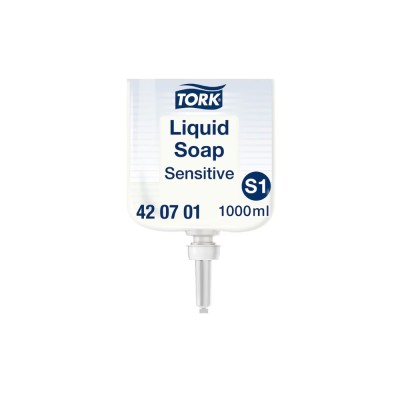 Folyékony szappan kézkímélő 1 liter érzékeny bőrre fehér S1 Tork_420701