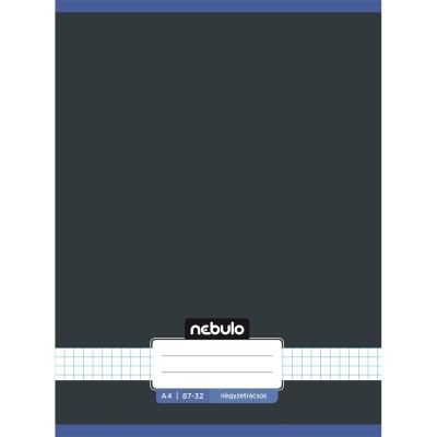Füzet, A4, kockás, 87-32, Monochrome és Gradient minták II., 12 db/csomag Nebulo