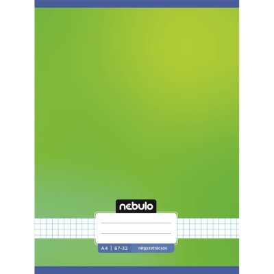 Füzet, A4, kockás, 87-32, Monochrome és Gradient minták II., 12 db/csomag Nebulo