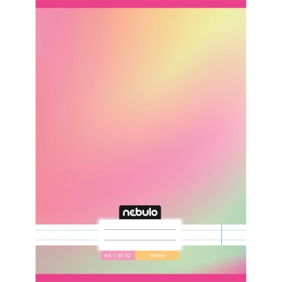 Füzet, A4, vonalas, 81-32, Monochrome és Gradient minták I., 12 db/csomag Nebulo