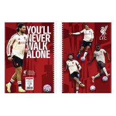 Füzet spirál A4, 70lapos, kockás 10 db/csomag Liverpool