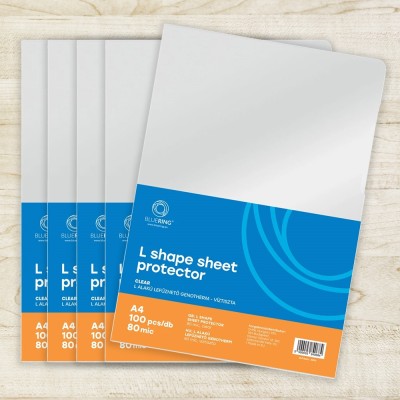 Genotherm `L` A4, 80 micron víztiszta Bluering® 100 db/csomag